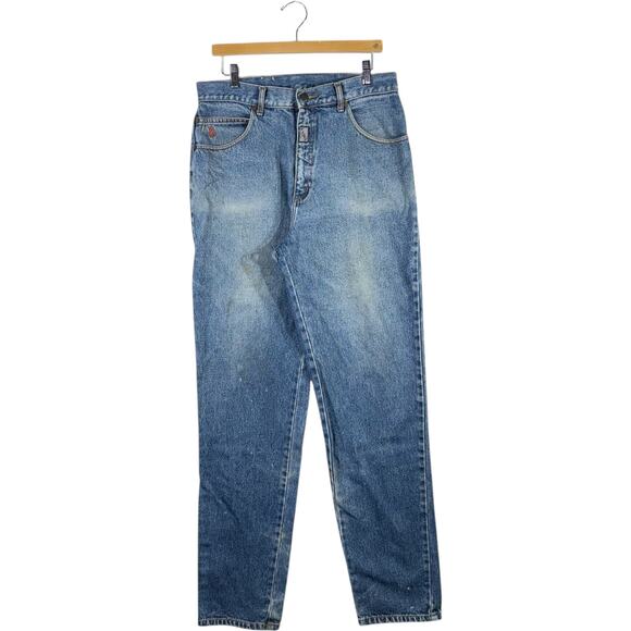 Vintage Rasta Embroidered Straight Leg Denim Jeans 34 x 34 - Picture 1 of 7